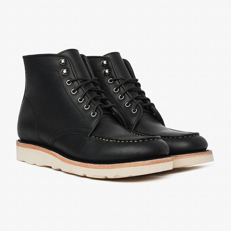 Thursday Boots Diplomat Men Lace Up Boots Black | TID7122JK