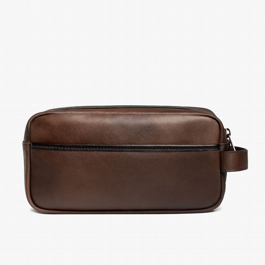 Thursday Boots Dopp Kit Men Toiletry Bags Chocolate | ELW2216SH