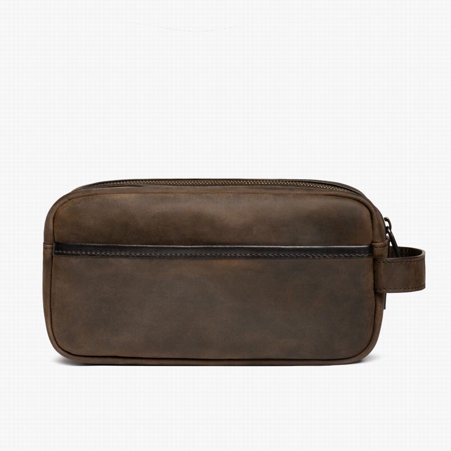 Thursday Boots Dopp Kit Men Toiletry Bags Brown | MOQ4516OY