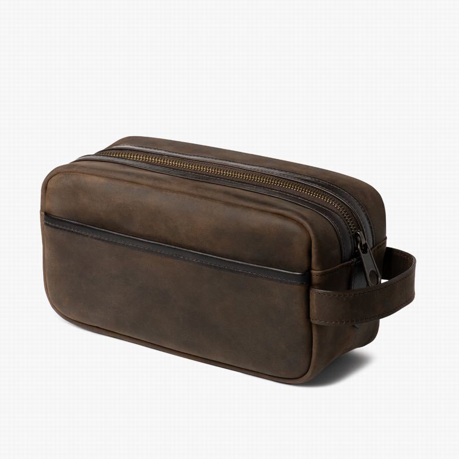 Thursday Boots Dopp Kit Men Toiletry Bags Brown | MOQ4516OY