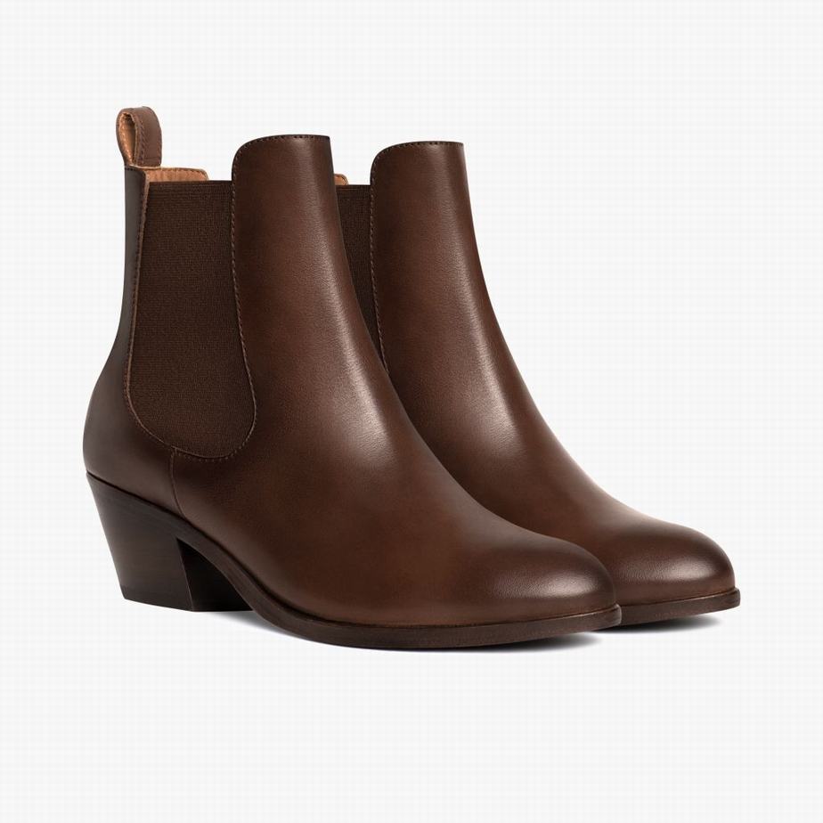 Thursday Boots Duchess Bootie Women Chelsea Boots Coffee | KLA2872KW