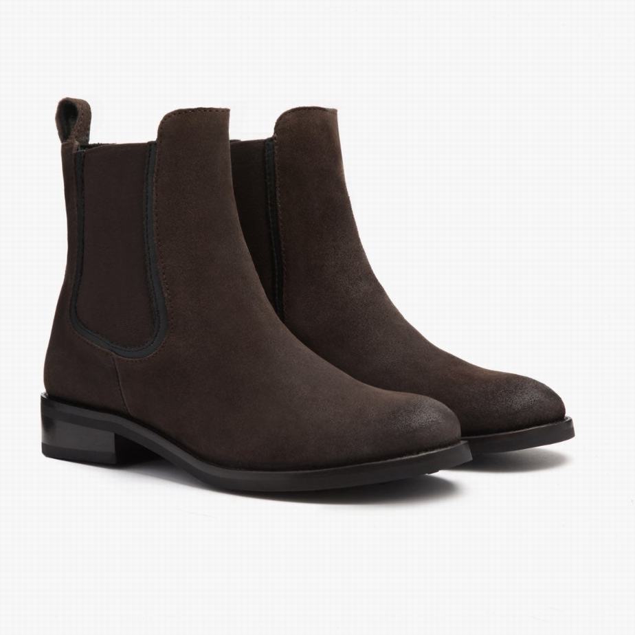 Thursday Boots Duchess Women Chelsea Boots Dark Brown | DJG1540QK