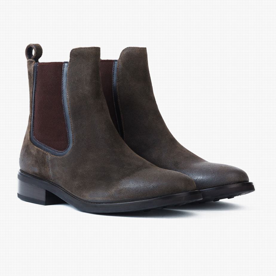 Thursday Boots Duchess Women Chelsea Boots Dark Olive | SIH5428HN