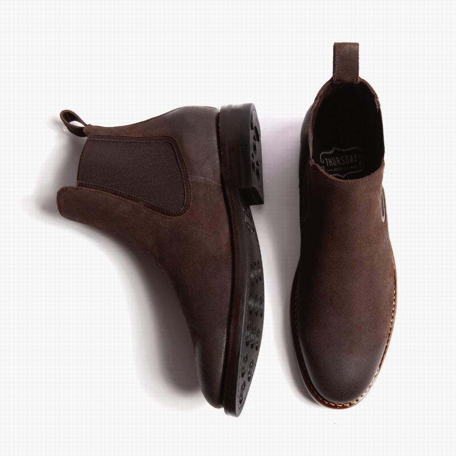 Thursday Boots Duke Men Chelsea Boots Chocolate | SGE5919YV