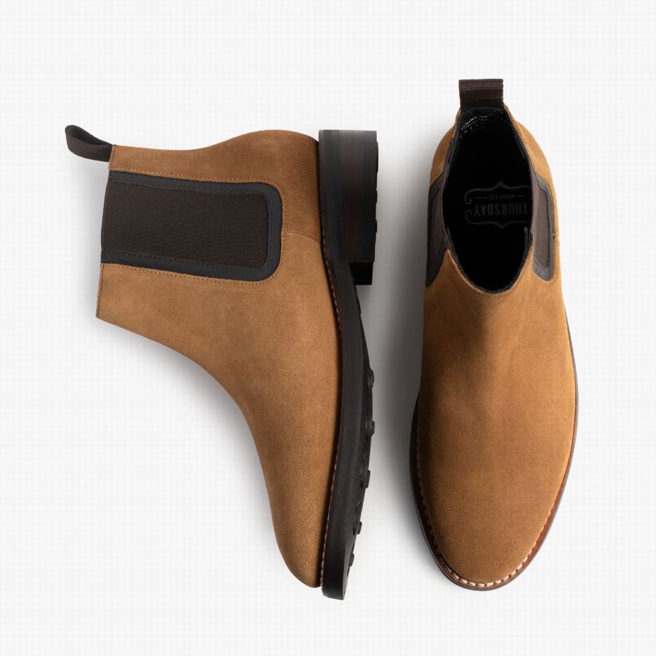 Thursday Boots Duke Men Chelsea Boots Orange | MZD9155VL