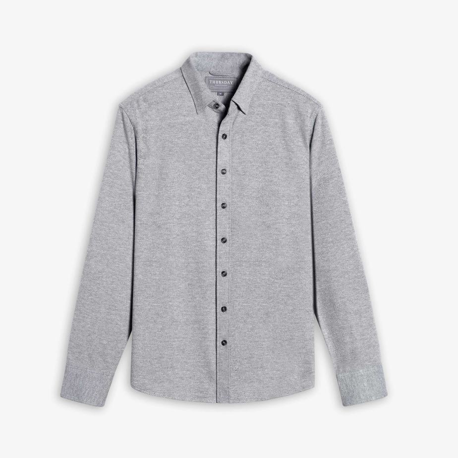 Thursday Boots Everyday Button-Down Men Shirts Light Grey | RMN9388OR