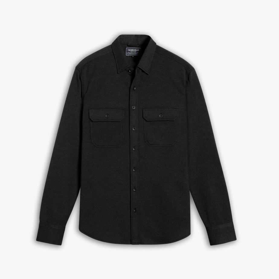 Thursday Boots Everyday Button-Down Men Shirts Black | ZZO2152MJ