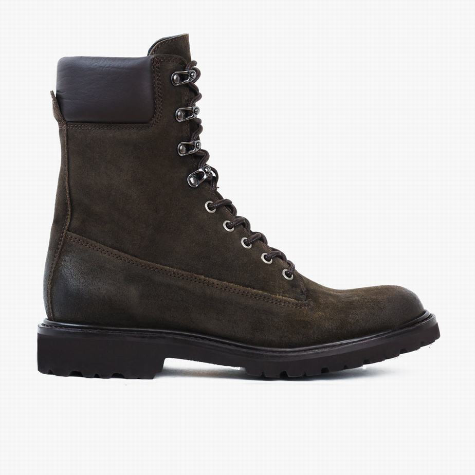 Thursday Boots Explorer Men Lace Up Boots Dark Olive | YJQ2964AA