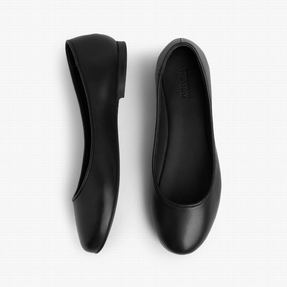 Thursday Boots Feliz Women Ballet Flats Black | XUA5236PM