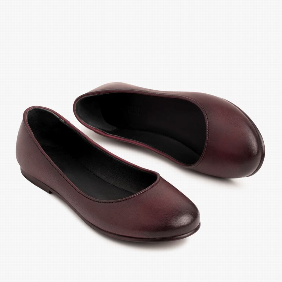 Thursday Boots Feliz Women Ballet Flats Burgundy | PDD4217UN