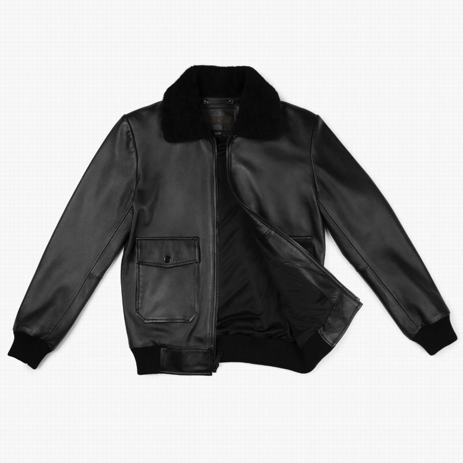 Thursday Boots Flight Men Jackets Black | YMX3859CO