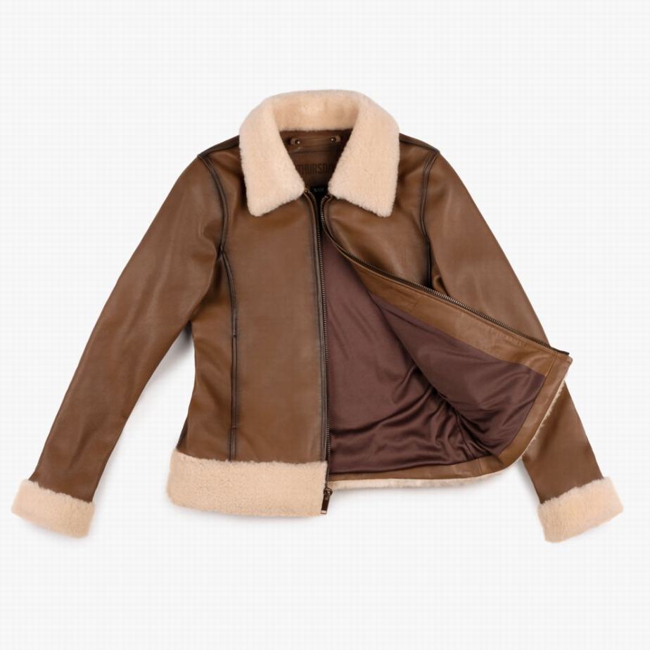 Thursday Boots Flight Women Jackets Walnut | ASE921MJ