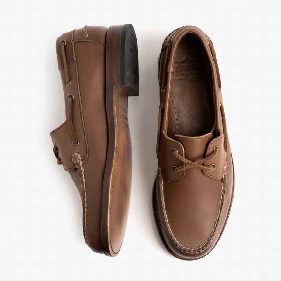 Thursday Boots Handsewn Men Loafers Chocolate | YQJ5259XT