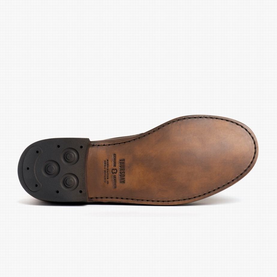 Thursday Boots Handsewn Men Loafers Chocolate | YQJ5259XT