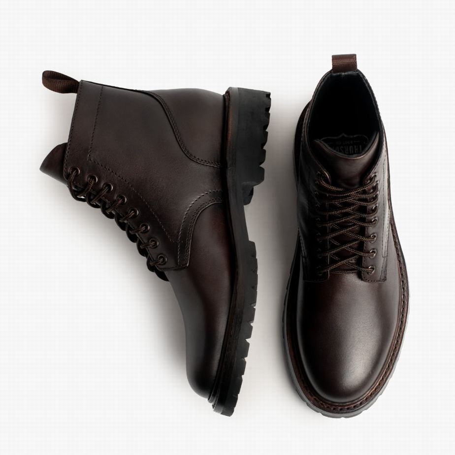 Thursday Boots Hero Men Lace Up Boots Coffee | FZB9098OL