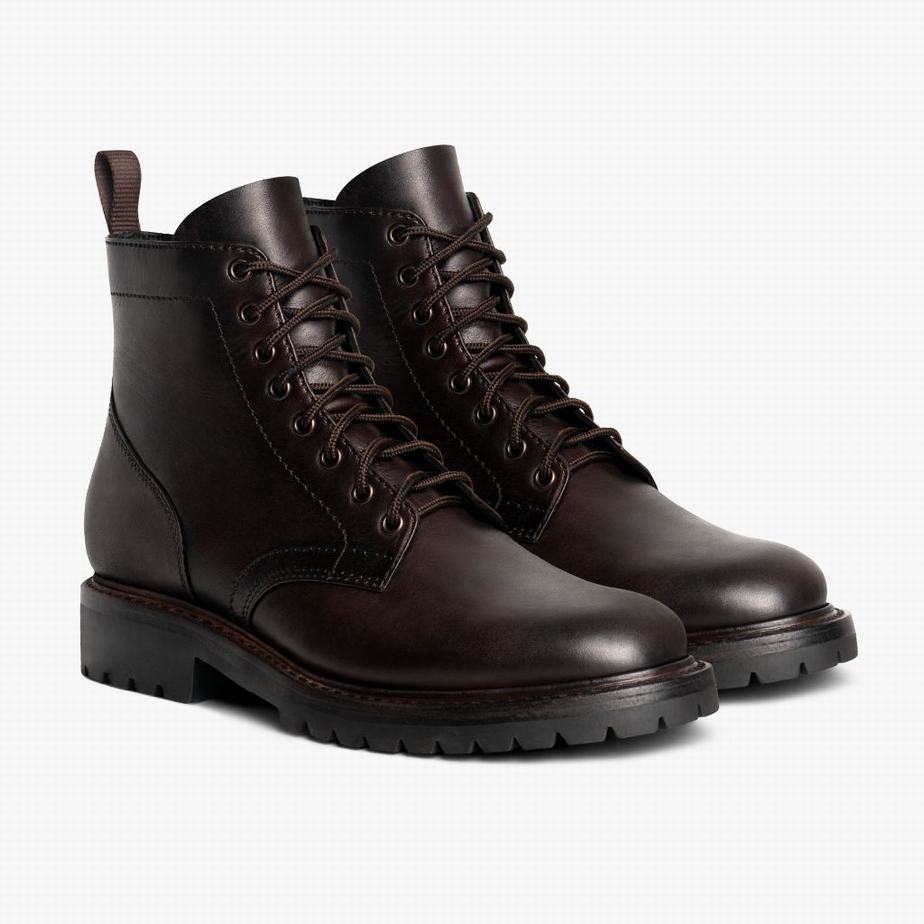 Thursday Boots Hero Men Lace Up Boots Coffee | FZB9098OL