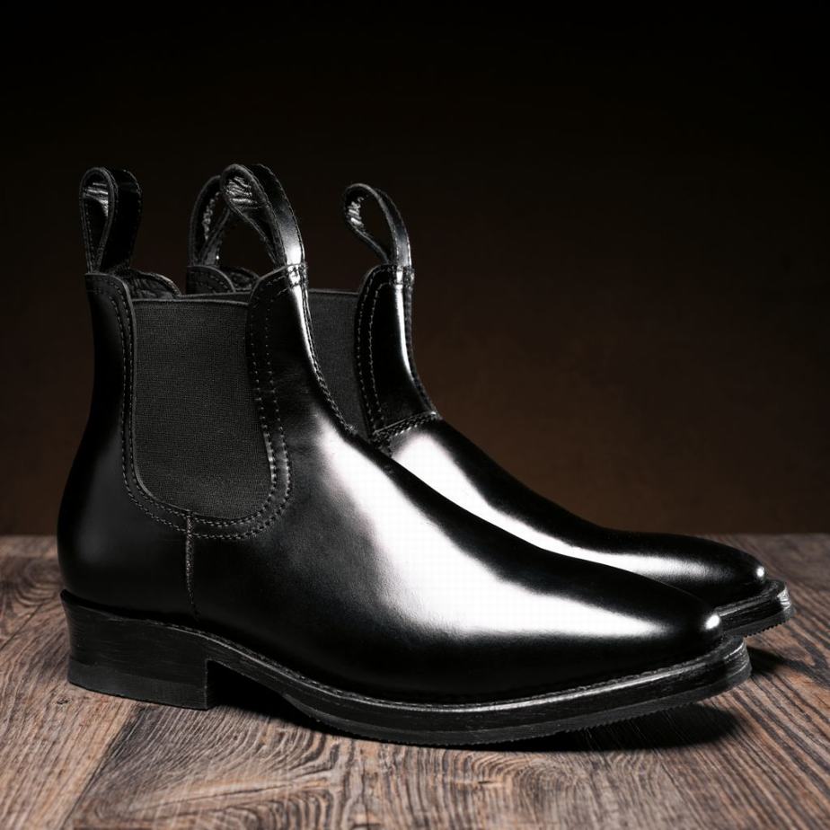 Thursday Boots Journeyman Men Chelsea Boots Black Dark Brown | NEL429OJ