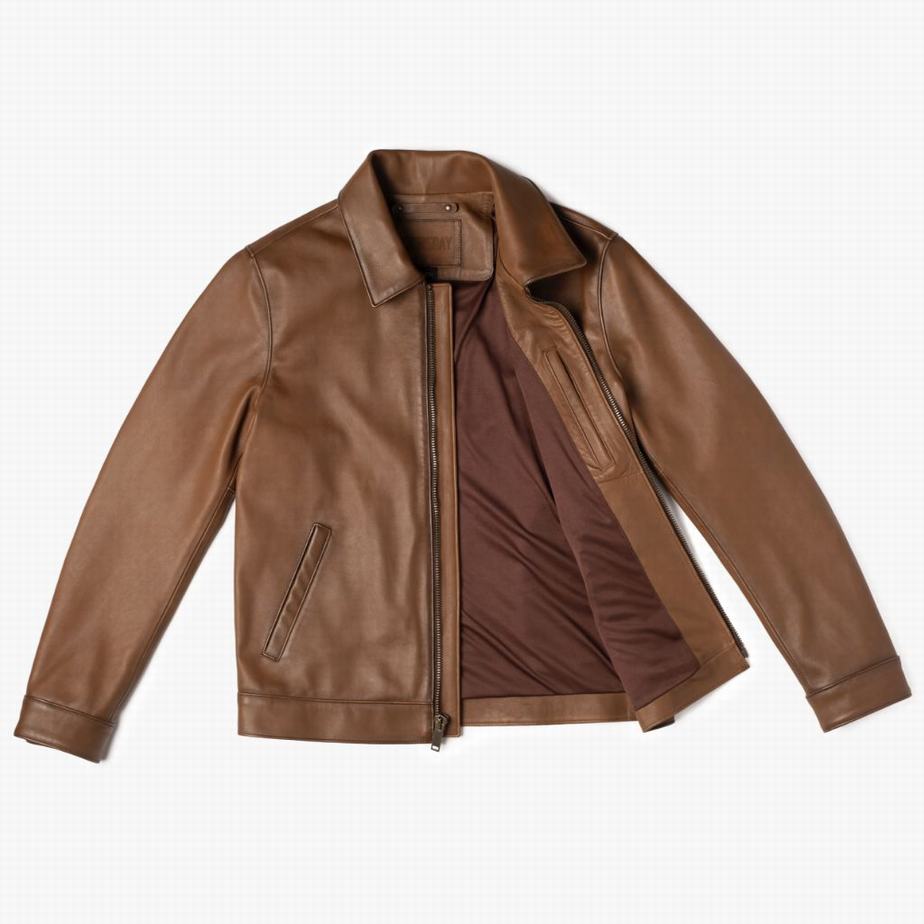 Thursday Boots Keanu Men Jackets Walnut | IUK498NQ