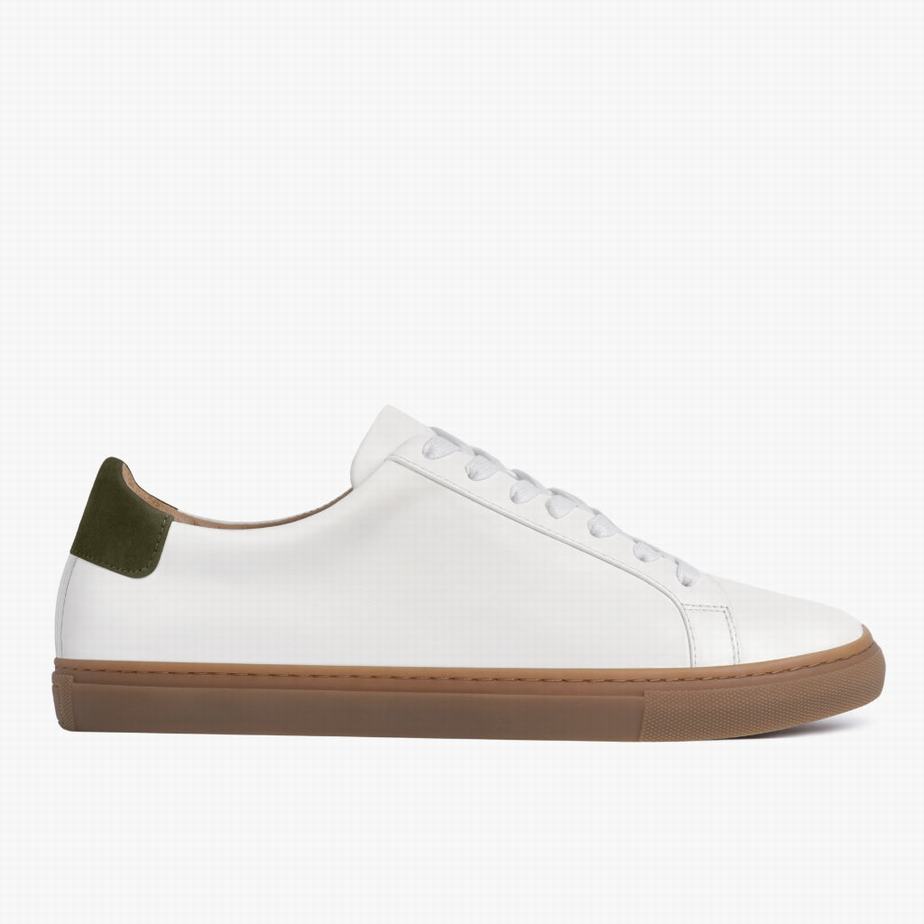 Thursday Boots Legacy Women Low-Top Sneakers White Green | UNG1674CG