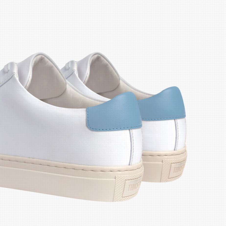 Thursday Boots Legacy Women Low-Top Sneakers White Blue | TTH7890PR