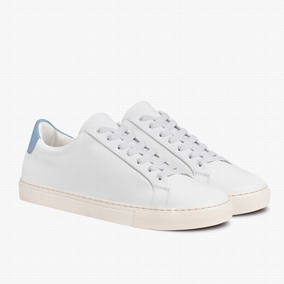 Thursday Boots Legacy Women Low-Top Sneakers White Blue | TTH7890PR