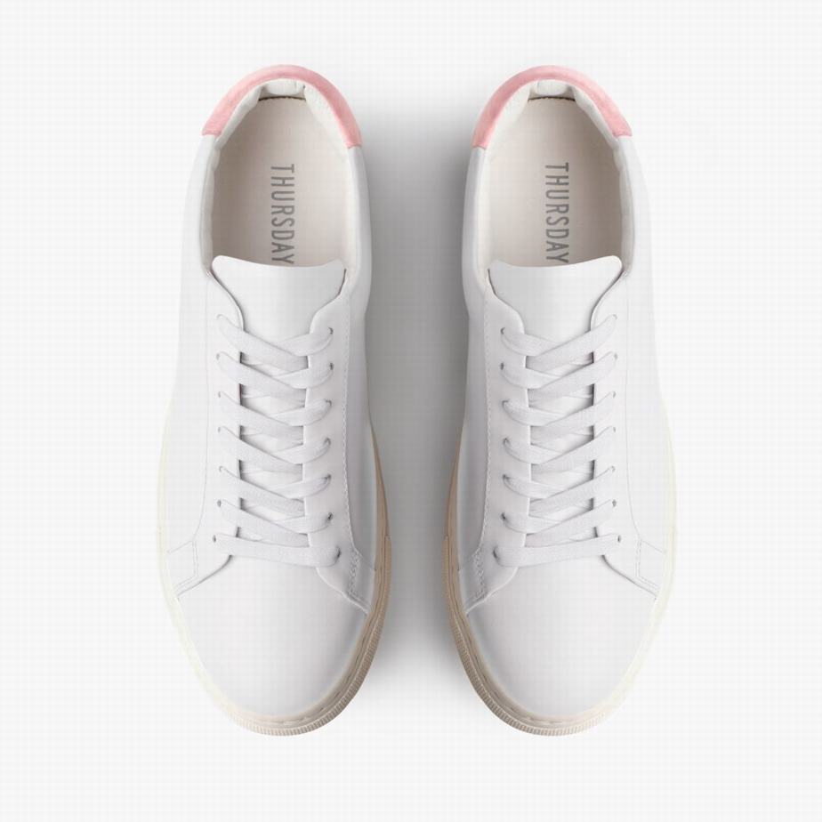 Thursday Boots Legacy Women Low-Top Sneakers White Pink | FBY7065RT