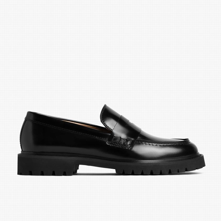 Thursday Boots Penny Women Loafers Black | KUU6934YW