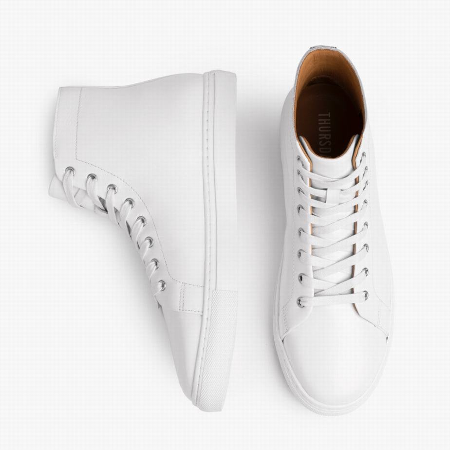 Thursday Boots Premier Men High-Top Sneakers White | HTA4587II