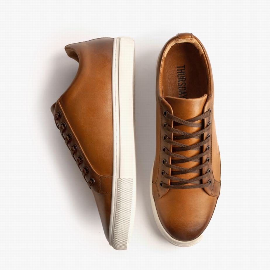 Thursday Boots Premier Men Low-Top Sneakers Toffee | HME9442PR