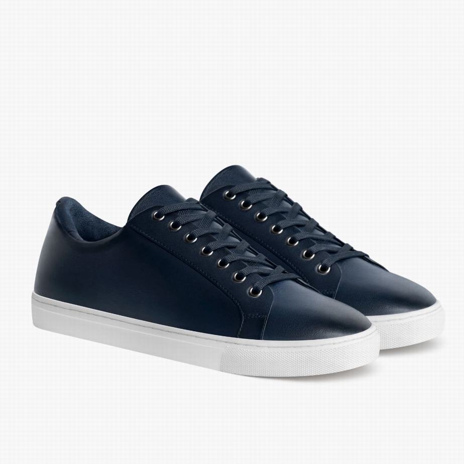 Thursday Boots Premier Men Low-Top Sneakers Deep Blue | RZD1236KT