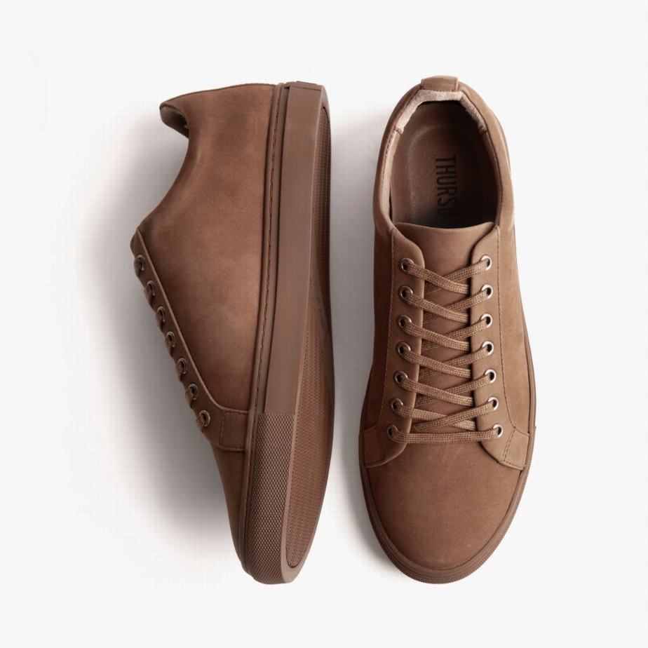 Thursday Boots Premier Men Low-Top Sneakers Dark Brown | FNF9960CQ