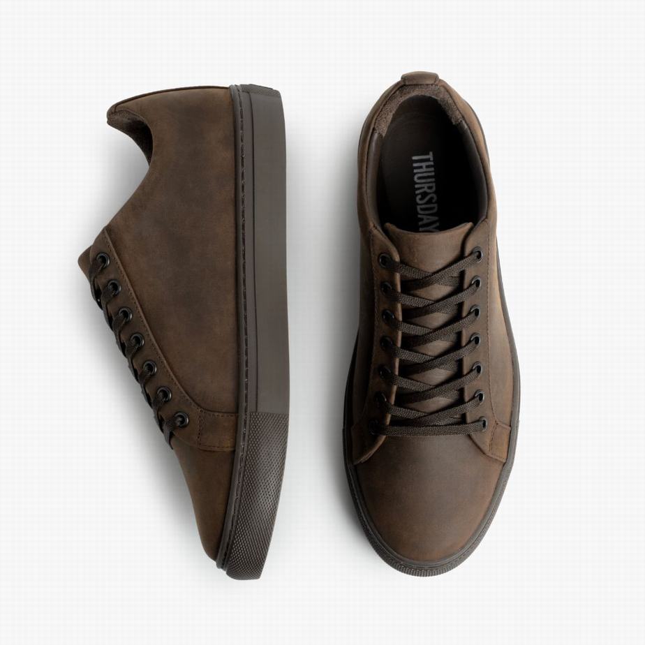 Thursday Boots Premier Men Low-Top Sneakers Brown | UNE6086LZ