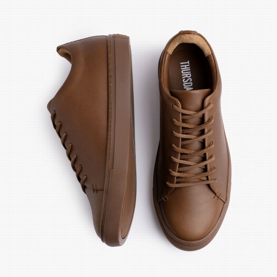 Thursday Boots Premier Men Low-Top Sneakers Dark Brown | IMR266CA