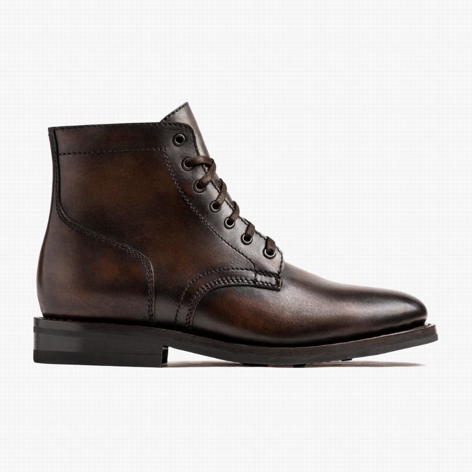 Thursday Boots President Men Lace Up Boots Black Coffee | YKT5074JW