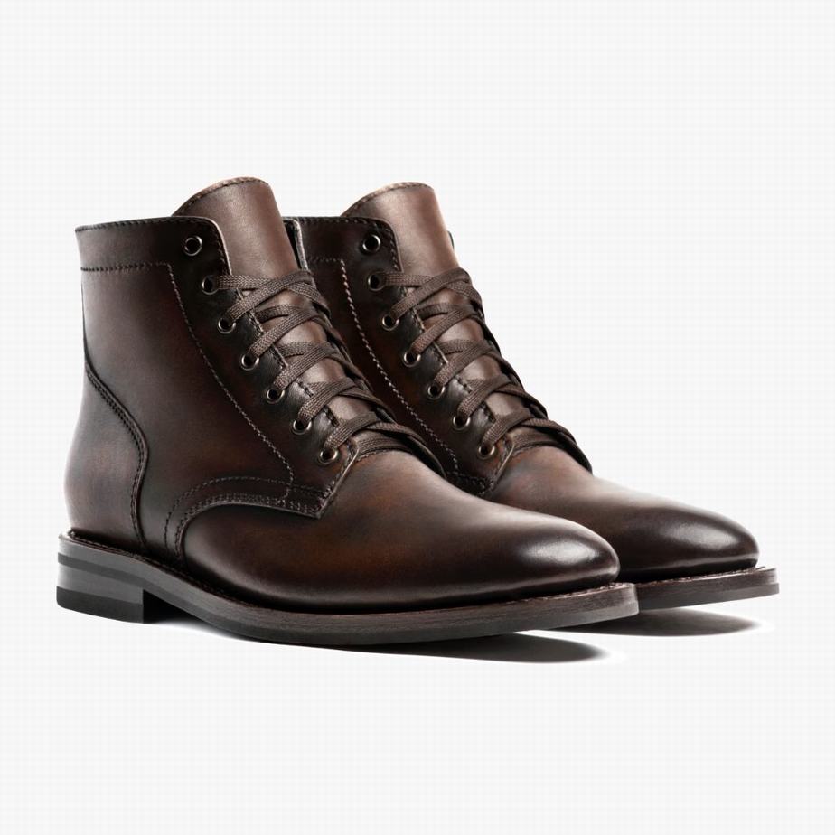 Thursday Boots President Men Lace Up Boots Black Coffee | YKT5074JW