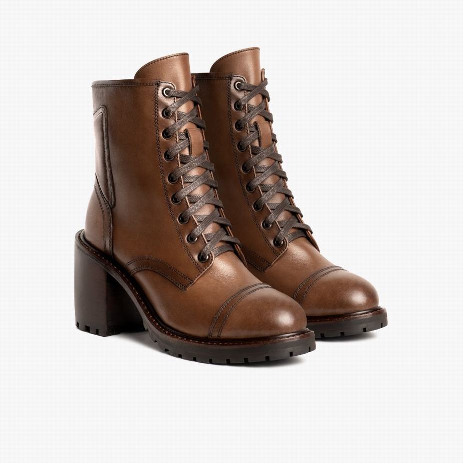 Thursday Boots Rebel Women Lace Up Boots Brown | ATD5859PD