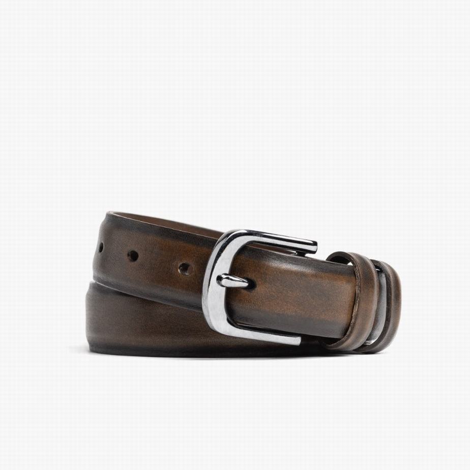 Thursday Boots Refined Leather Men Belts Black Coffee | ZPP76VH