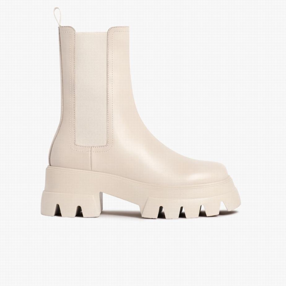 Thursday Boots Reign Women Chelsea Boots Cream | PHU5020CE