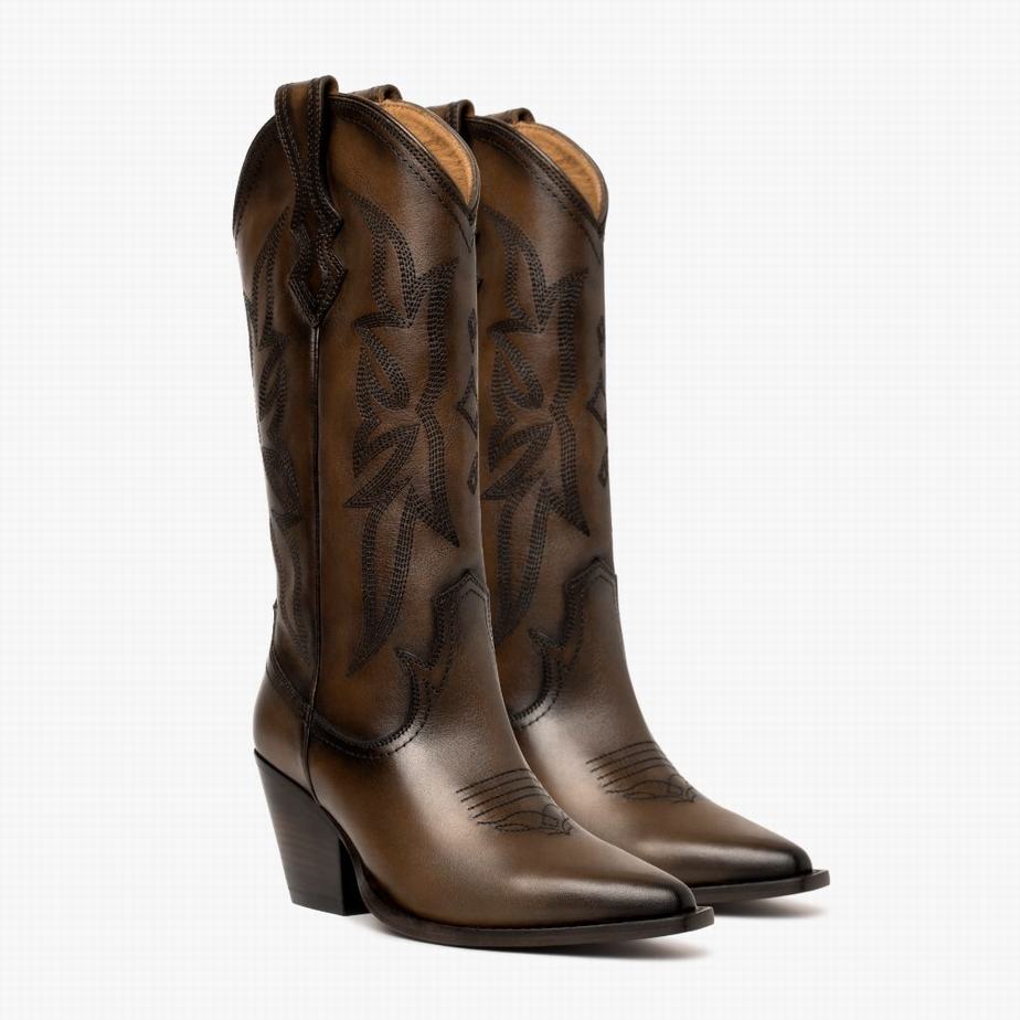 Thursday Boots Rodeo Women Western Boots Chocolate | EEL4493UH