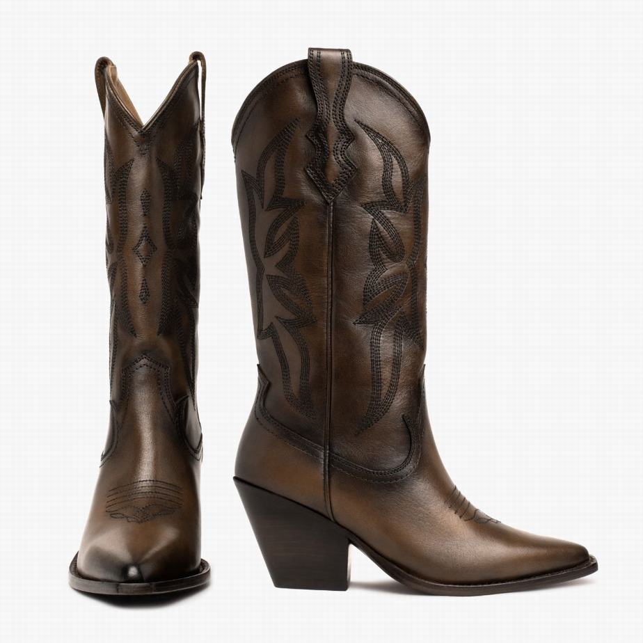 Thursday Boots Rodeo Women Western Boots Chocolate | EEL4493UH