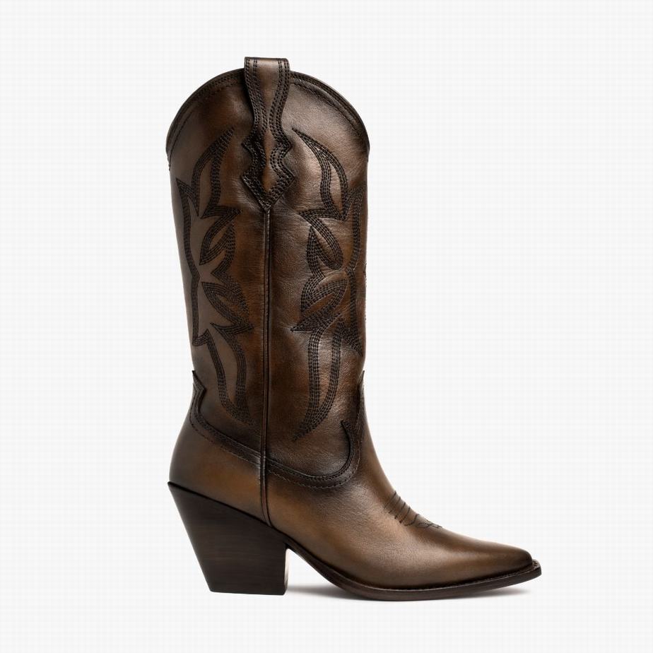 Thursday Boots Rodeo Women Western Boots Chocolate | EEL4493UH