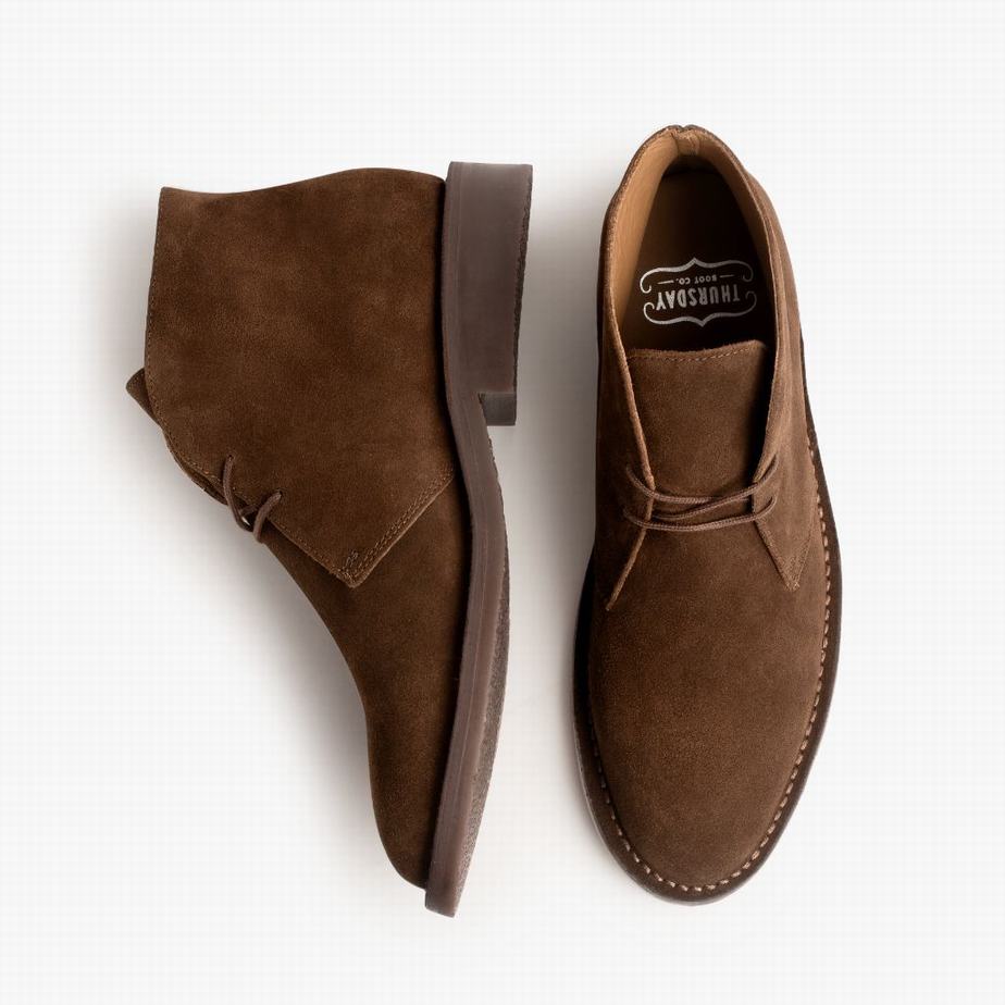 Thursday Boots Scout Men Chukka Boots Chocolate | ZIB9255UR