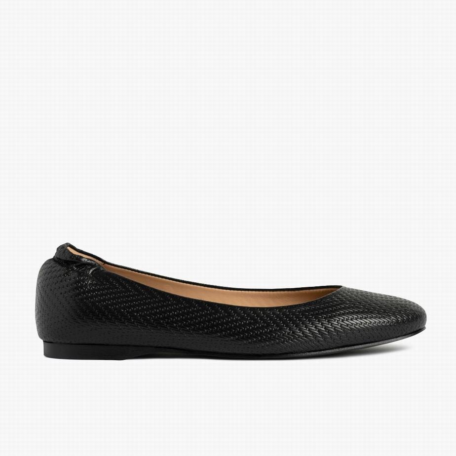 Thursday Boots Scrunch Women Ballet Flats Black | SXB2677IR