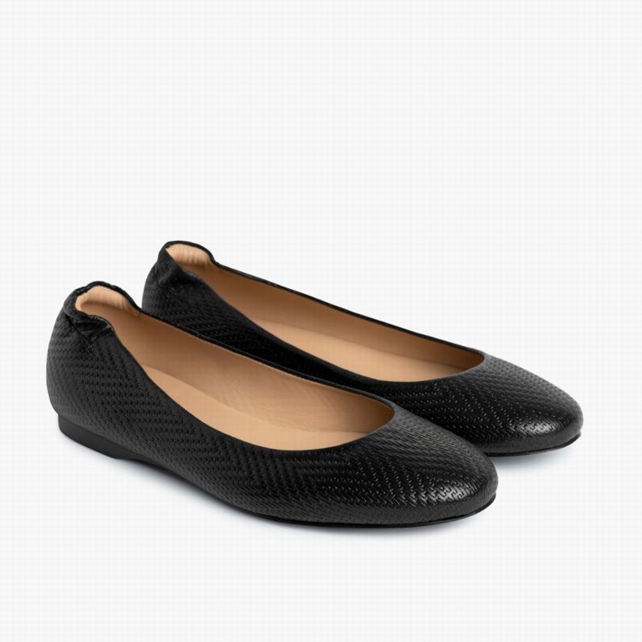 Thursday Boots Scrunch Women Ballet Flats Black | SXB2677IR