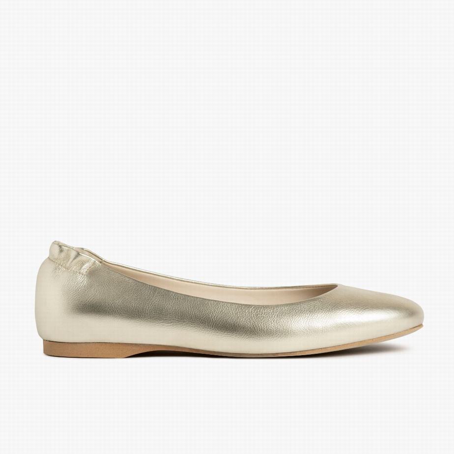 Thursday Boots Scrunch Women Ballet Flats Gold | SDT1585VT