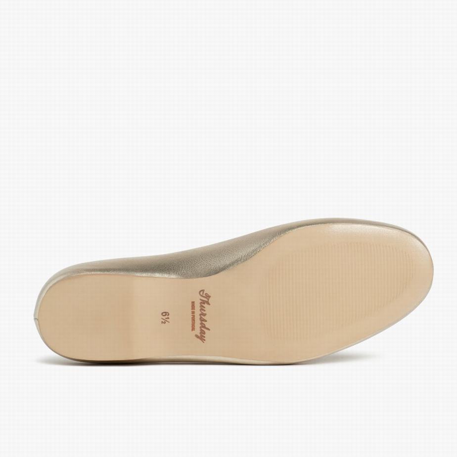 Thursday Boots Scrunch Women Ballet Flats Gold | SDT1585VT