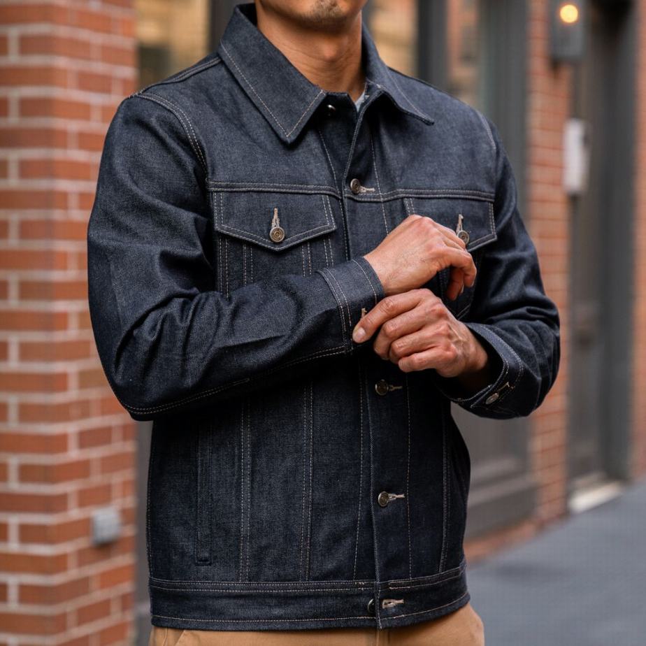 Thursday Boots Selvedge Denim Trucker Men Jackets Indigo | YQU9769UI