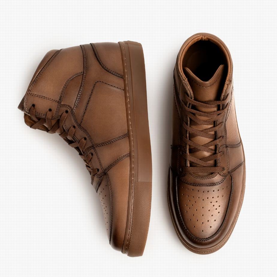 Thursday Boots Showtime Men High-Top Sneakers Brown | TLH6738QC