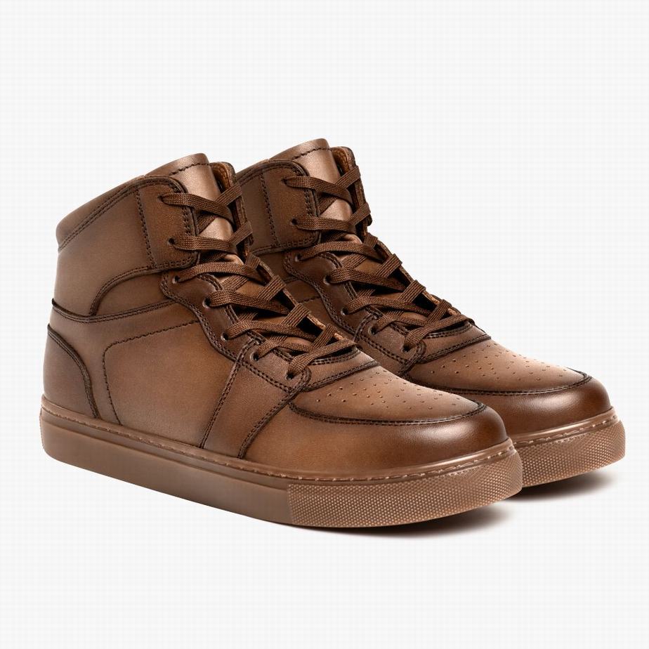 Thursday Boots Showtime Men High-Top Sneakers Brown | TLH6738QC