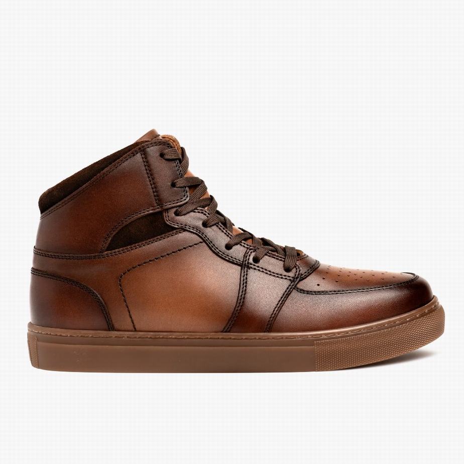 Thursday Boots Showtime Men High-Top Sneakers Brandy | NCG9213DL